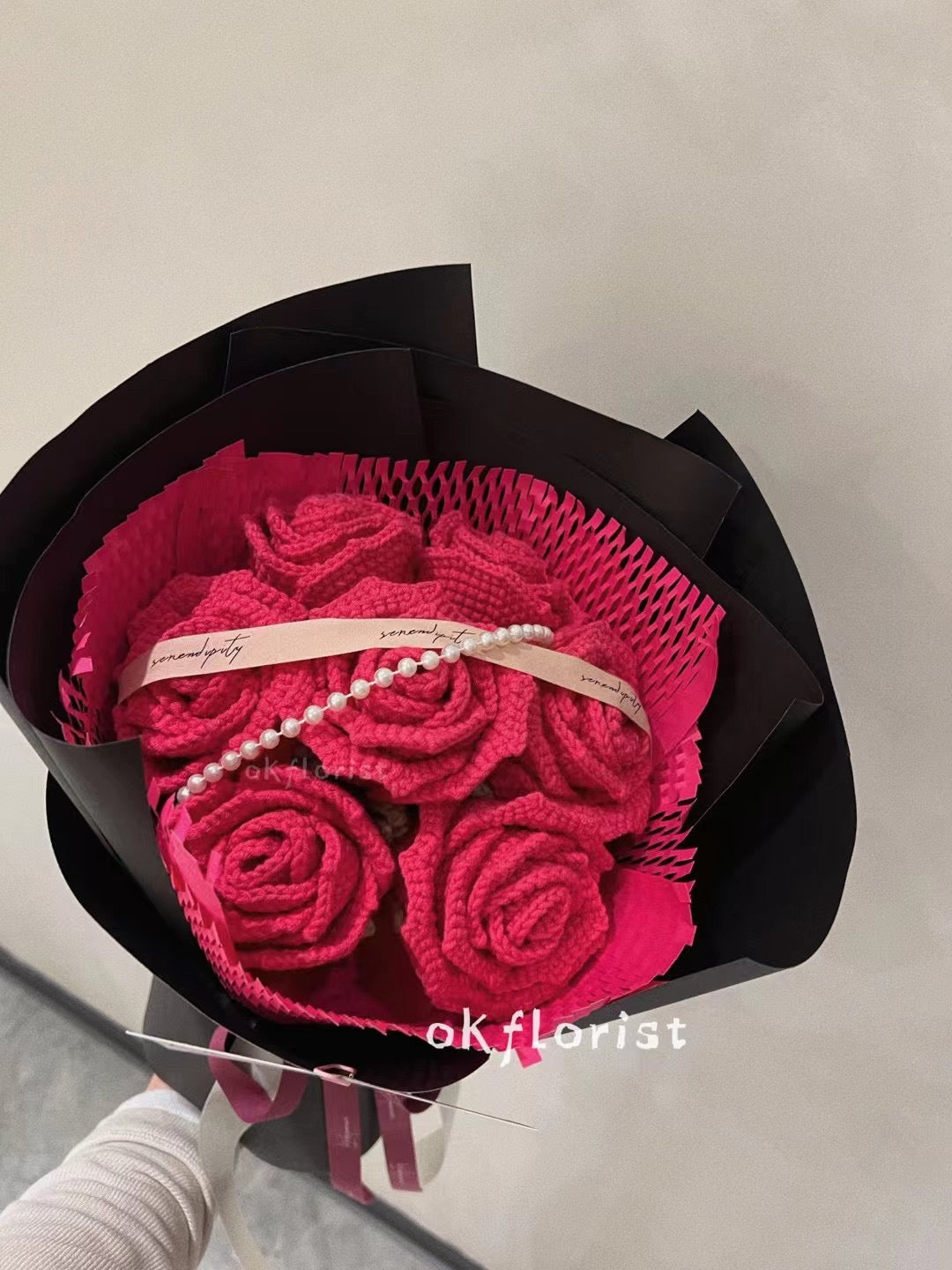 Valentine's Day Bouquet Handmade Crochet Flower Bouquet Gift