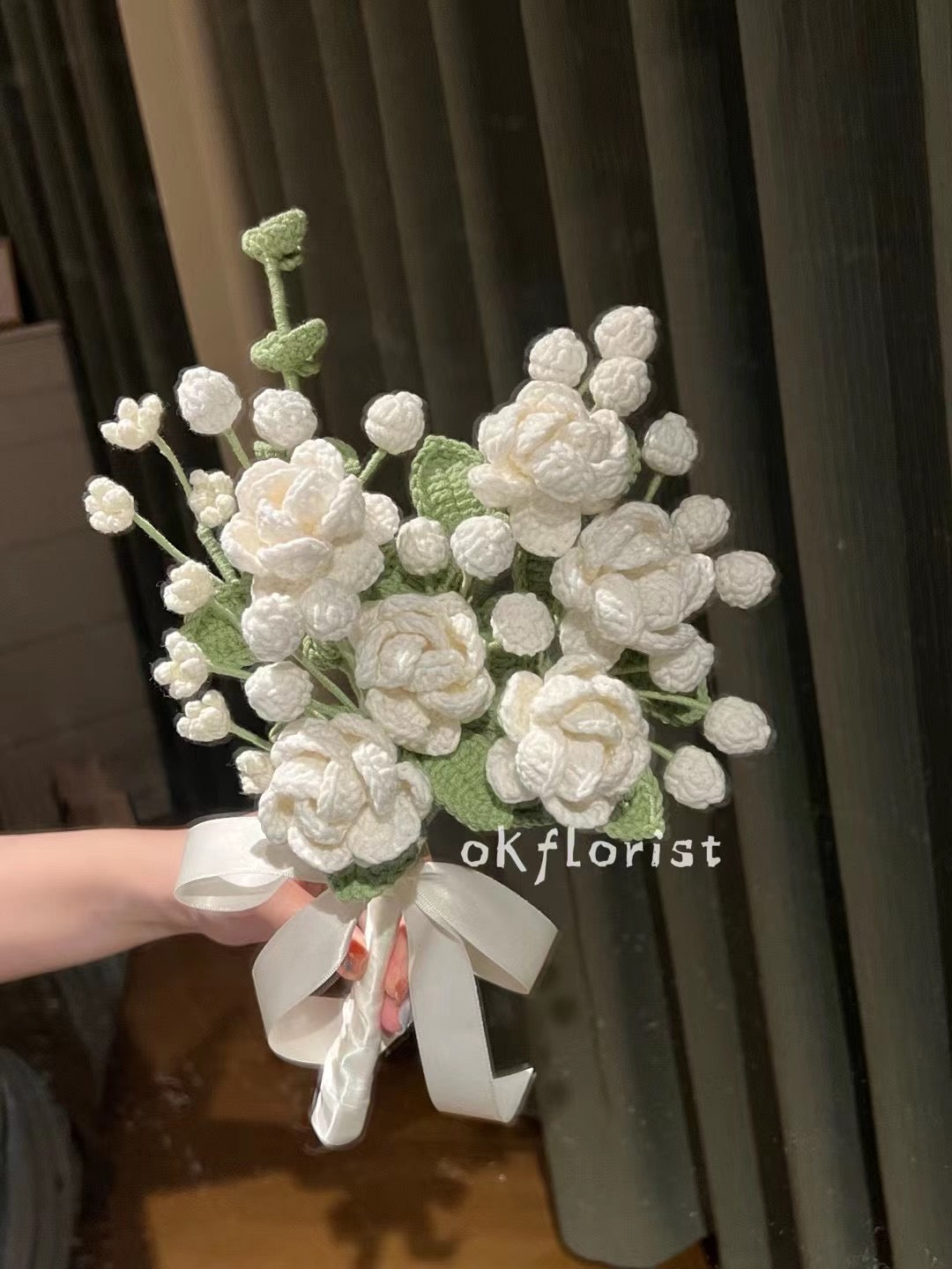 Bridal Bouquet Bouquet Handmade Crochet Flower Bouquet Gift Jasmine Bouquet