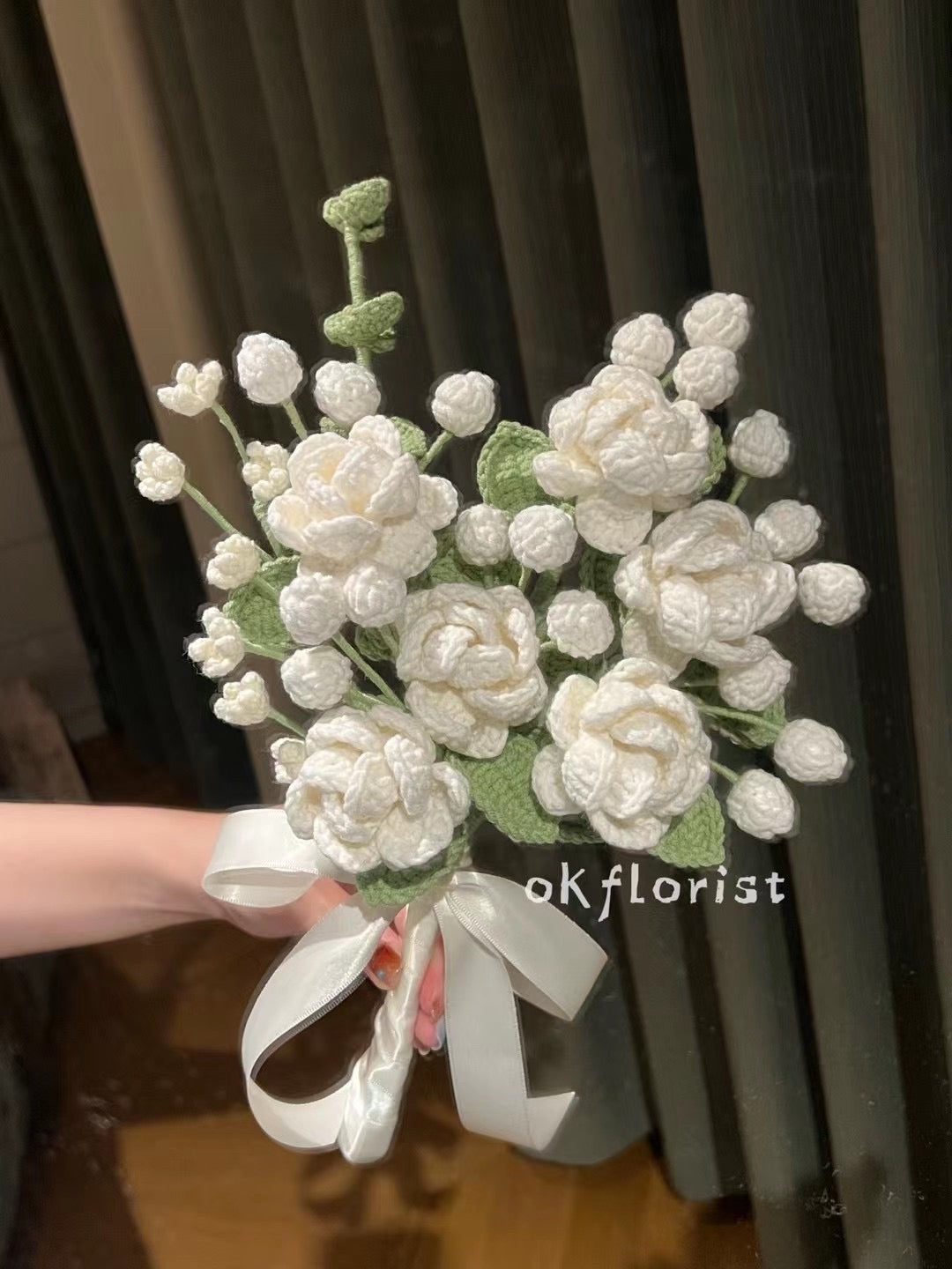 Bridal Bouquet Bouquet Handmade Crochet Flower Bouquet Gift Jasmine Bouquet
