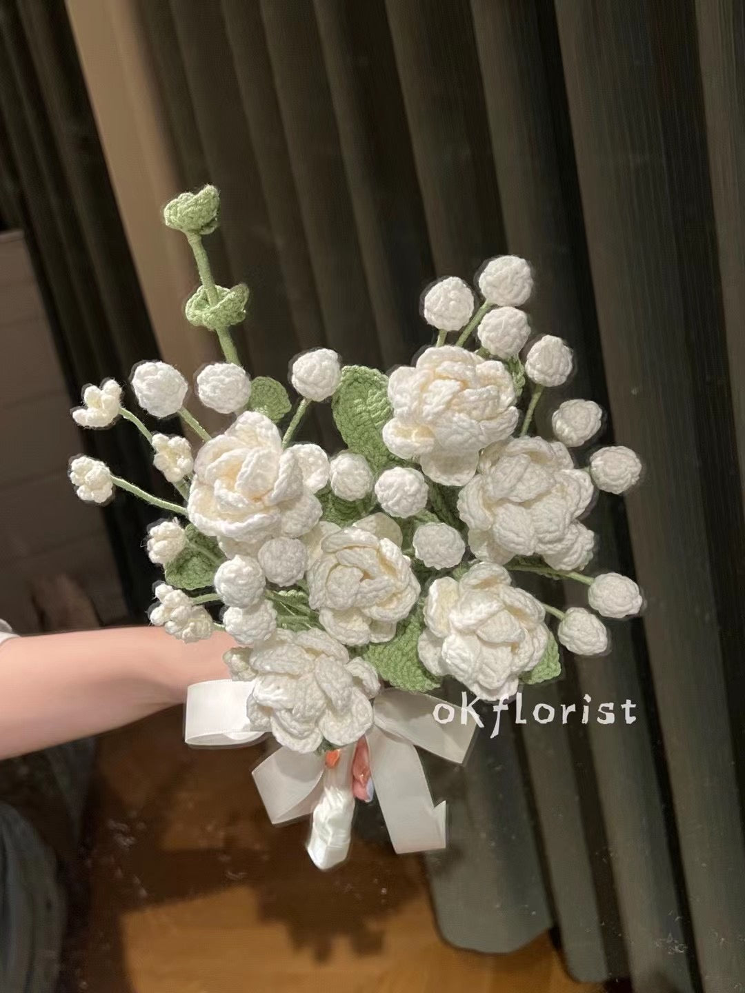 Bridal Bouquet Bouquet Handmade Crochet Flower Bouquet Gift Jasmine Bouquet