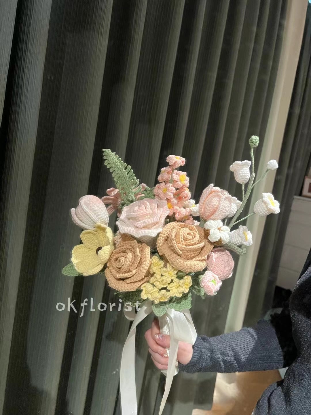 Bridal Bouquet Bouquet Handmade Crochet Flower Bouquet Gift