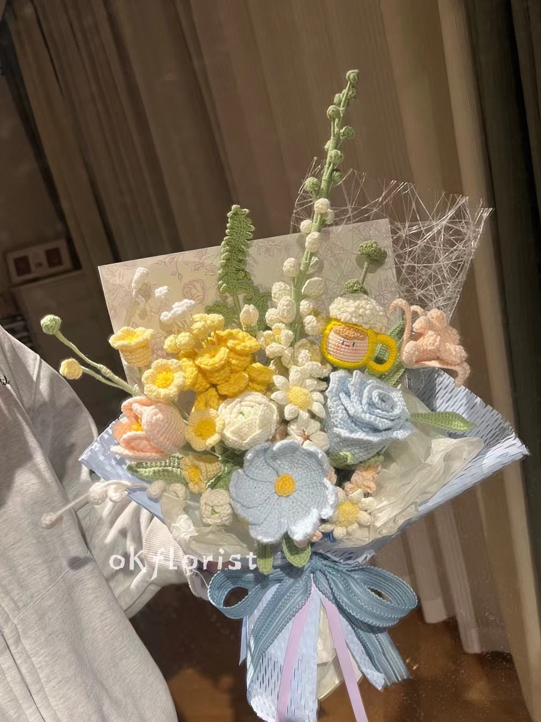 Customers Bouquet Handmade Crochet Flower Bouquet Gift