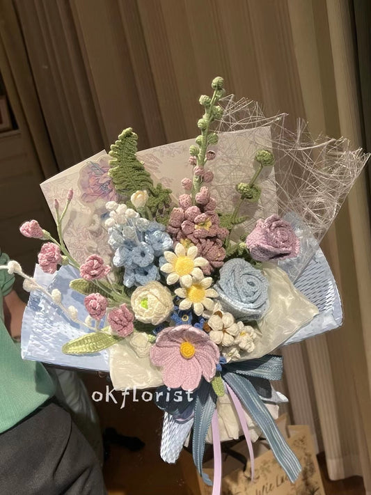 Customers Bouquet Handmade Crochet Flower Bouquet Gift