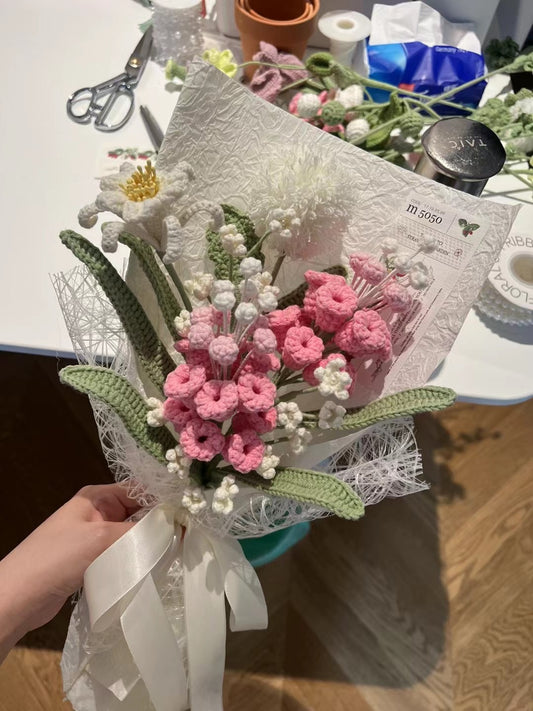 Customers Bouquet Handmade Crochet Flower Bouquet Gift