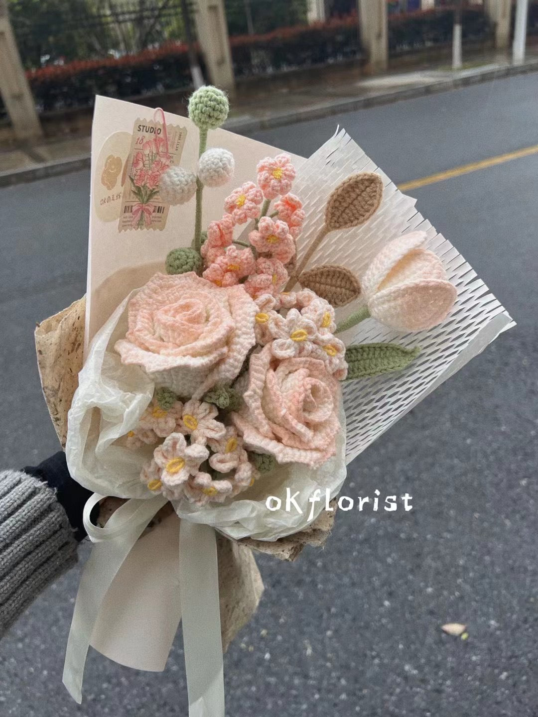 Customers Bouquet Handmade Crochet Flower Bouquet Gift