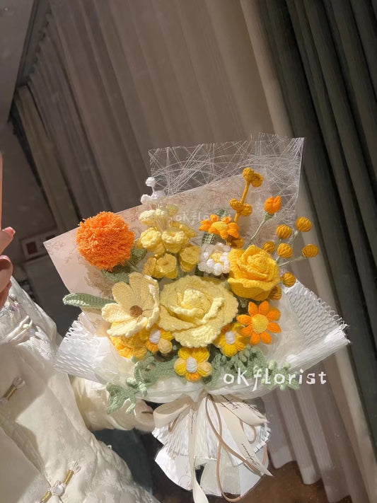 Mother's Day Bouquet Handmade Crochet Flower Bouquet Gift