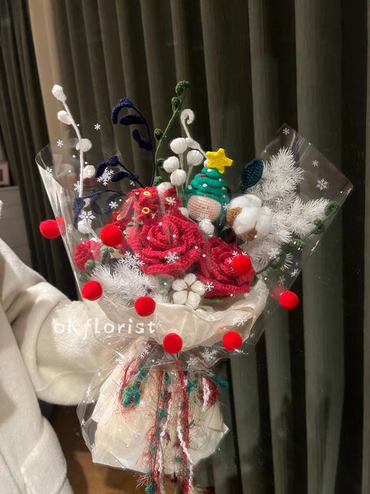 Customers Bouquet Handmade Crochet Flower Bouquet Gift
