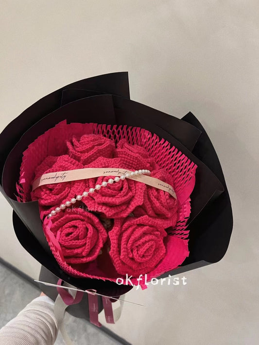 Valentine's Day Bouquet Handmade Crochet Flower Bouquet Gift