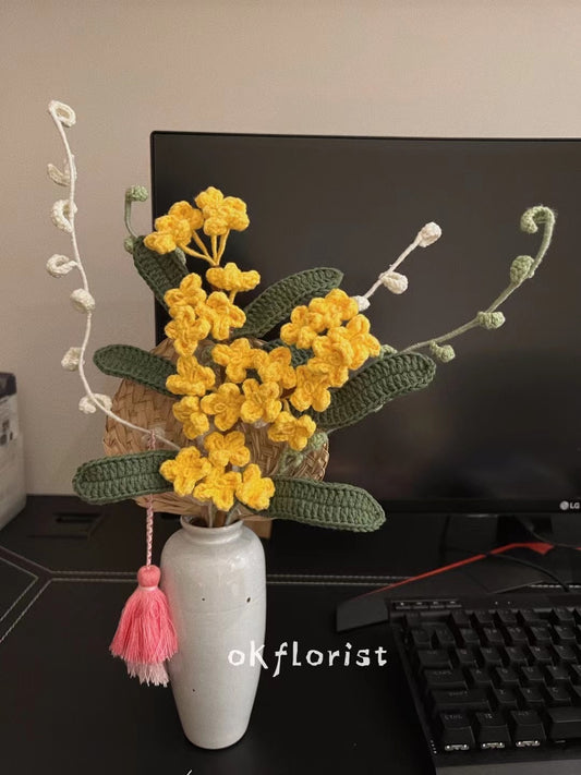 Customers Bouquet Handmade Crochet Flower Bouquet Gift - Without Vase