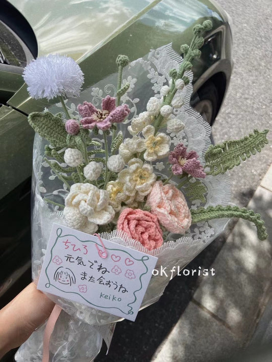 Customers Bouquet Handmade Crochet Flower Bouquet Gift