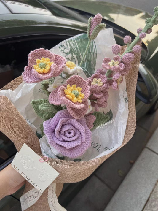 Mother's Day Bouquet Handmade Crochet Flower Bouquet Gift