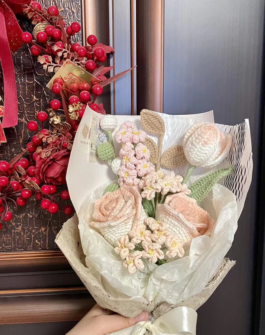 Customers Bouquet Handmade Crochet Flower Bouquet Gift