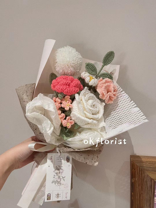 Customers Bouquet Handmade Crochet Flower Bouquet Gift