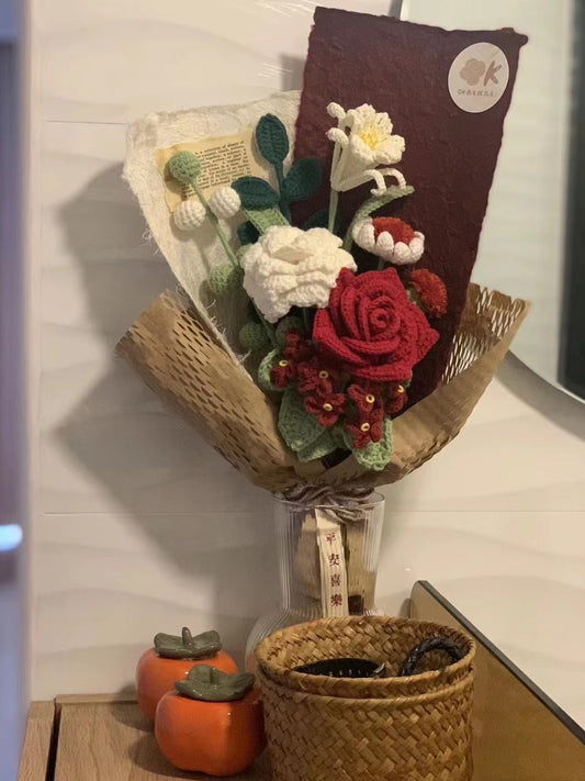 Mother's Day Bouquet Handmade Crochet Flower Bouquet Gift
