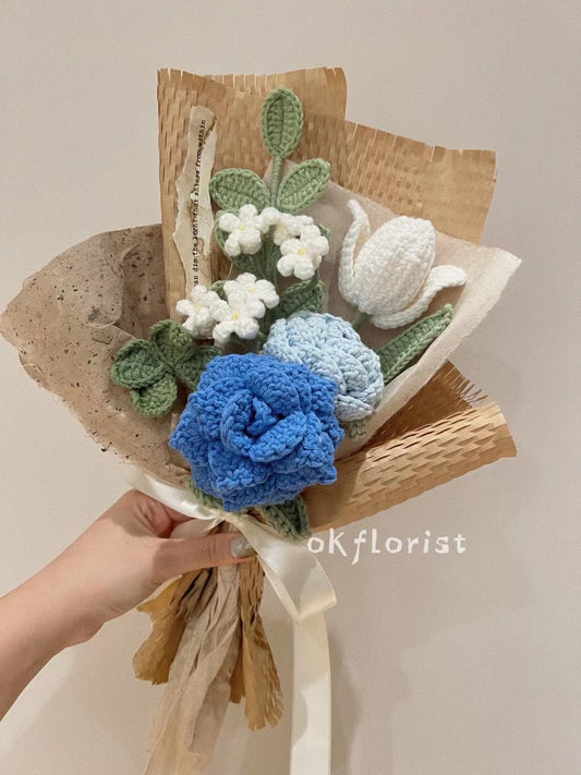 Customers Bouquet Handmade Crochet Flower Bouquet Gift