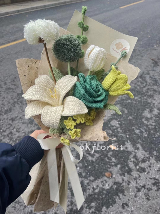 Customers Bouquet Handmade Crochet Flower Bouquet Gift