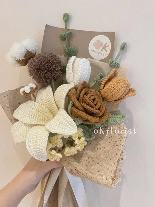 Customers Bouquet Handmade Crochet Flower Bouquet Gift