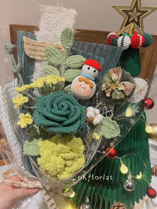 Customers Bouquet Handmade Crochet Flower Bouquet Gift