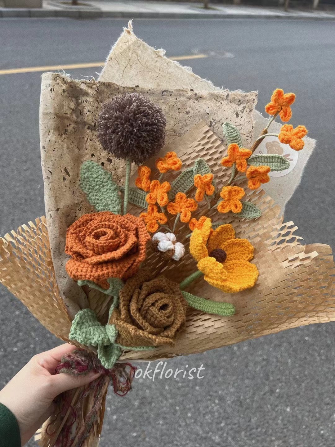 Customers Bouquet Handmade Crochet Flower Bouquet Gift
