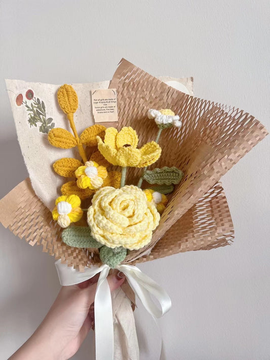 Customers Bouquet Handmade Crochet Flower Bouquet Gift