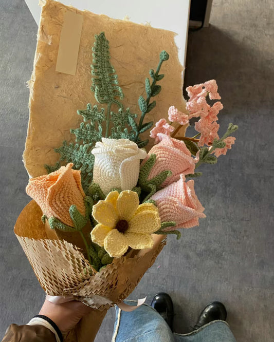 Vintage Bouquet Handmade Crochet Flower Bouquet Gift