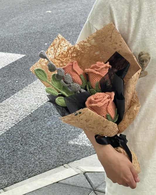 Vintage Bouquet Handmade Crochet Flower Bouquet Gift