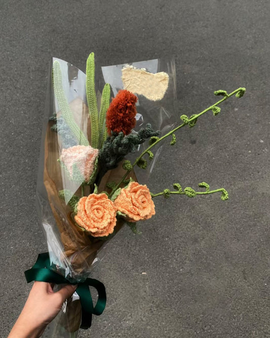 Vintage Bouquet Handmade Crochet Flower Bouquet Gift