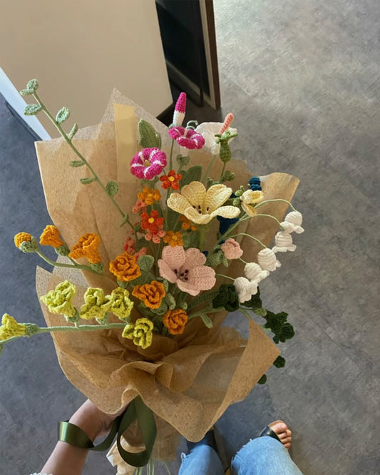 Vintage Bouquet HandmadeCrochet Flower Bouquet Gift