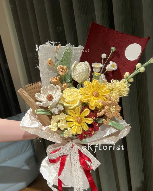 Mother's Day Bouquet Handmade Crochet Flower Bouquet Gift