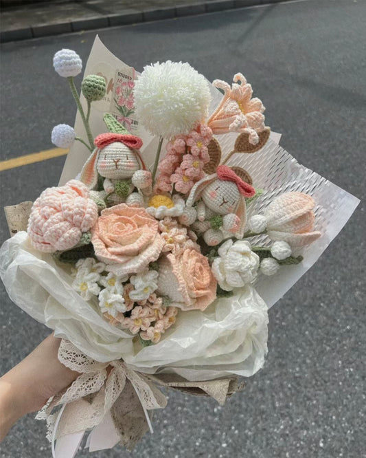 Customers Bouquet Handmade Crochet Flower Bouquet Gift